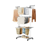 Tendedero de ropa de 4 niveles con ruedas, plegable, 64x75x170 cm, gran capacidad, fácil montaje, interior y exterior, disponible en 2 colores