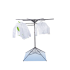 Tendedero de ropa de acero al carbono plegable portátil con 6 varillas extensibles ajustable en altura y anchura