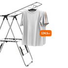 Tendedero de Ropa de Acero Inoxidable con Alas, Plegable y Multifuncional, Sin Instalación