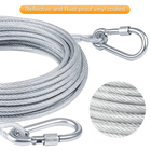 Tendedero de Ropa de Acero Inoxidable Portátil - 3/4.5/15m - Antiviento para Interior/Exterior, Camping, Correa para Perro