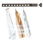 Tendedero de Ropa de Aluminio Montado en Pared, Plegable y Giratorio, Negro