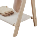 Tendedero de Ropa de Madera para Niños, Autoportante, Sin Perforaciones, Baja Altura, Móvil y Plegable