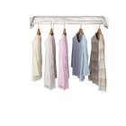 Tendedero de Ropa de Pared Plegable con 5 Barras de Aluminio para Interior y Exterior, Ahorra Espacio