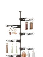 Tendedero de Ropa de Pie con Alas Plegables, Extensible, para Balcón y Dormitorio