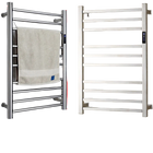 Tendedero de Ropa Eléctrico con Control de Temperatura y Tiempo, Acero Inoxidable 304, Calienta Toallas, 780x500x120mm, 110V/220V