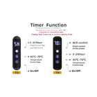 Tendedero de Ropa Eléctrico con Control de Temperatura y Tiempo, Acero Inoxidable 304, Calienta Toallas, 780x500x120mm, 110V/220V