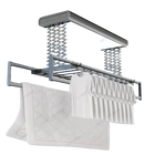 Tendedero de Ropa Eléctrico con Control Remoto para Balcón, Aluminio, Plegable con Luz