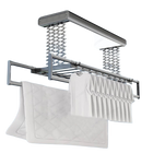 Tendedero de Ropa Eléctrico de Techo Retráctil Plegable de Aleación de Aluminio con Luz LED y Secado