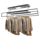 Tendedero de Ropa Eléctrico Plegable para Techo 220V con Control Remoto, Aleación de Aluminio y Acero al Carbono