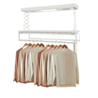 Tendedero de Ropa Eléctrico Retráctil de Techo con Control Remoto, Varilla Ajustable, Desinfección y Luz UV para Lavandería en Casa