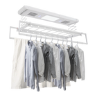 Tendedero de Ropa Eléctrico Retráctil de Techo con Control Remoto, Varilla Ajustable, Desinfección y Luz UV para Lavandería en Casa