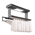 Tendedero de Ropa Elevable Automático para Balcón, Plegable y Retráctil con Control Remoto e Iluminación