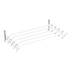 Tendedero de Ropa Extensible Blanco Karawan - 80cm, 4m Útiles, Acero Inoxidable, Plegable