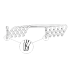 Tendedero de Ropa Extensible Blanco Karawan - 80cm, 4m Útiles, Acero Inoxidable, Plegable