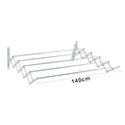 Tendedero de Ropa Extensible de Aluminio Plegable 140x80, Montaje en Pared – Ahorra Espacio