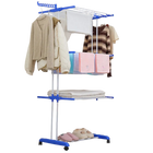 Tendedero de Ropa Grande Plegable 4 Niveles, Secador Móvil de Plástico
