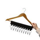 Tendedero de Ropa Multigarra de 2 Piezas con Ganchos para Gorros, Calcetines y Ropa Interior