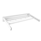 Tendedero de ropa mural con 7 varillas extensibles, ahorrador de espacio, para interior y exterior, blanco