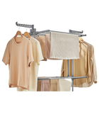 Tendedero de Ropa Plegable 3 Niveles con Ruedas – SONGMICS, Gris, 63.5 x 128 x 148 cm