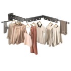 Tendedero de Ropa Plegable Ajustable Giratorio Telescópico de Alta Capacidad para Balcón