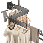 Tendedero de Ropa Plegable Ajustable Giratorio Telescópico de Alta Capacidad para Balcón