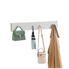 Tendedero de Ropa Plegable Blanco para Balcón, Montaje en Pared, Invisible