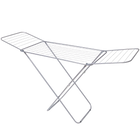 Tendedero de Ropa Plegable con Alas de Acero, 18m y 20m, Antideslizante, para Interior y Exterior, Color Acero