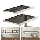 Tendedero de Ropa Plegable con Gancho y Red Ajustable para Balcón, Colgar Zapatos, Calcetines, Ahorro de Espacio, Sobre Puerta