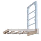 Tendedero de Ropa Plegable con Pinzas Antiviento, Montaje en Pared
