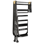 Tendedero de Ropa Plegable con Ruedas, Acero Inoxidable, Resistente al Viento, para Balcón Interior y Exterior