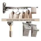 Tendedero de ropa plegable con ventosa de pared, secador portátil y colgador