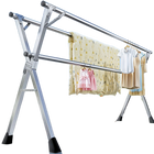 Tendedero de Ropa Plegable de 200 cm, Acero Inoxidable, para Interior y Exterior