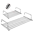 Tendedero de Ropa Plegable de Acero Inoxidable 14cm - Telescópico para Balcón y Ventana