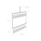Tendedero de Ropa Plegable de Acero Inoxidable con 20/30 Pinzas Ahorra Espacio