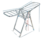 Tendedero de Ropa Plegable de Acero Inoxidable para Interior y Exterior – Balcón, Jardín y Más