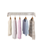 Tendedero de Ropa Plegable de Acero Inoxidable para Pared - Colgador Retráctil para Interior, Balcón y Viaje