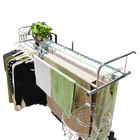 Tendedero de Ropa Plegable de Acero Inoxidable para Ventana, Balcón, Colgador Compacto para Zapatos y Prendas
