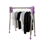 Tendedero de ropa plegable de acero inoxidable telescópico