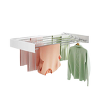 Tendedero de Ropa Plegable de Acero Inoxidable, Montaje en Pared, Ahorra Espacio para Balcón e Interior