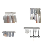 Tendedero de Ropa Plegable de Acero Inoxidable, Montaje en Pared, para Balcón, Viaje e Interior - Barra para Toallas Colapsable