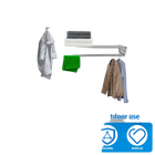Tendedero de Ropa Plegable de Acero Inoxidable, Retráctil para Pared, Secador de Toallas para Balcón y Baño