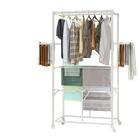 Tendedero de Ropa Plegable de Aluminio con Ruedas con Freno