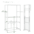 Tendedero de Ropa Plegable de Aluminio con Ruedas con Freno