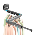 Tendedero de ropa plegable de aluminio extensible con ventosa - Negro