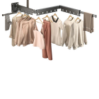 Tendedero de Ropa Plegable de Aluminio, Secador de Pared Plegable, Ahorrador de Espacio