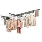 Tendedero de Ropa Plegable de Aluminio, Secador de Pared Plegable, Ahorrador de Espacio