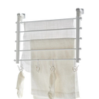 Tendedero de Ropa Plegable de Interior y Exterior, Percha Oculta Extensible de Pared para Balcón