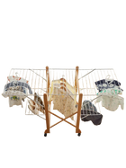 Tendedero de Ropa Plegable de Madera - Portátil y Móvil para Balcón y Habitación