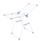 Tendedero de Ropa Plegable de Metal con Alas, Ajustable 3 Alturas, 155 x 60 cm, Acero Inoxidable, Ligero, Ahorra Espacio, Ideal para Secado Interior/E