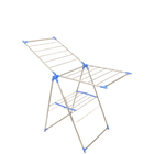 Tendedero de Ropa Plegable de Metal con Alas, Ajustable en 3 Alturas, Acero Inoxidable, 160x58cm